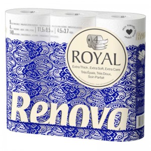 Тоалетна Хартия Royal 9 Ролки Ренова Тоалетна Хартия Royal 9 Ролки Ренова