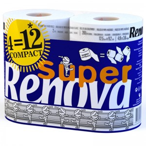 Тоалетна хартия 4 ролки, Super Compact Тоалетна хартия 4 ролки, Super Compact